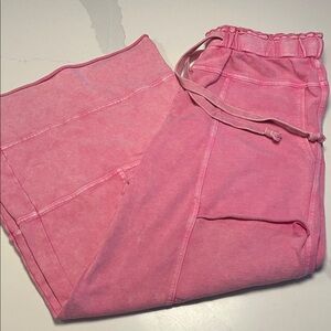 Easel pink cargo crop Drawstring Lounge Pants M